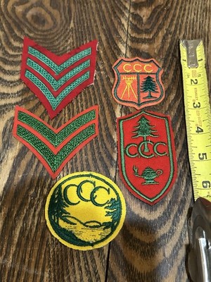 Civilian Conservation Corp CCC Patch Co C.C.C. Lot X5 Vintage Cloth HTF Forestry