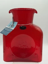 Blenko Glass First Quality Maraschino 384 Double Spout Water Bottle Pitcher—
