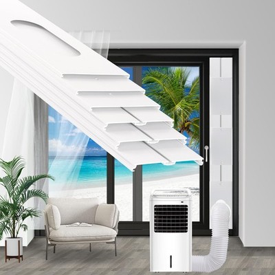 Adjustable Portable Sliding Door AC Vent Kit 16.9''-90'', 2-Pack 3M Seal, Fits 5.1