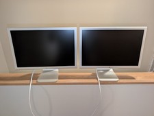 Apple 20" Widescreen LCD Cinema Display A1081 - Two Monitors - No Power Adapter