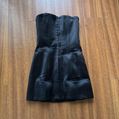 white christmas dresses Guizio Mynette Corset Shirt Dress Black / XXS