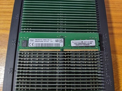 Hynix 16gb PC4-3200AA 2Rx8 DDR4 ECC RDIMM Reg Server Memory HMA82GR7DJR8N-XN Sup