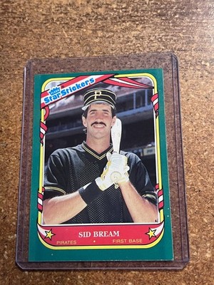 1987 Fleer Baseball Star Stickers # 14 Sid Bream