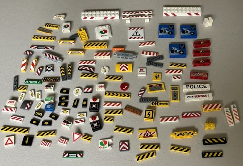 LEGO Lot 120 Train Road Tile Brick Decorate Decal Printed Sticker Construction C deal from eBay