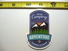 LET'S GO CAMPING SMALL STICKER DECAL CAMPING S HIKE HIKING NATURE ADVENTURE