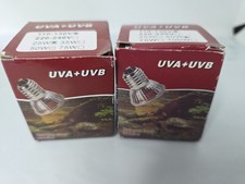 50W UVA Bulbs, Light Turtle Heat Lamp for Reptiles and Amphibian Tanks, 2pk 