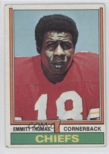 1974 Topps Emmitt Thomas #381 HOF 2v5