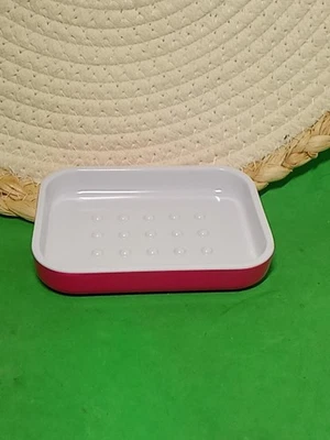 Porte Savon Neuf Couleur Rose En Plastique - Photo 1/2