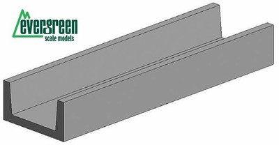 Evergreen Scale Models Models U-Profil,   35 cm 2,5 x 1,1 mm       4 Stück   263
