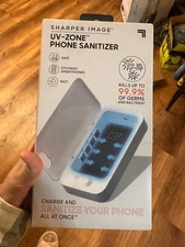 New Sealed SHARPER IMAGE UV-Zone Phone Sanitizer Disinfect Free Shipping