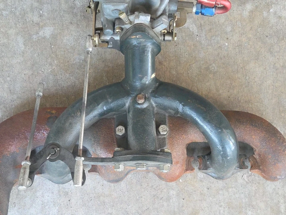 1960's Ford Mustang 6 R 3635 B  One Barrel Holley Carburetor on Model A Manifold - Image 2 of 4