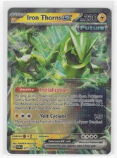 iron thorns pokemon card price  ex 077/167- Twilight Masquerade  Double Rare Colorless Volt Cyclone (140 Move an Energy from this Pokmon to 1 of your Benched Pokmon.) Iron Thorns AR 077/071 SV5M
