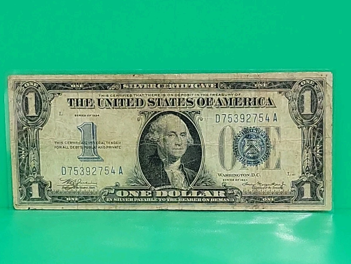 1934 One Dollar Silver Certificate for sale | eBay