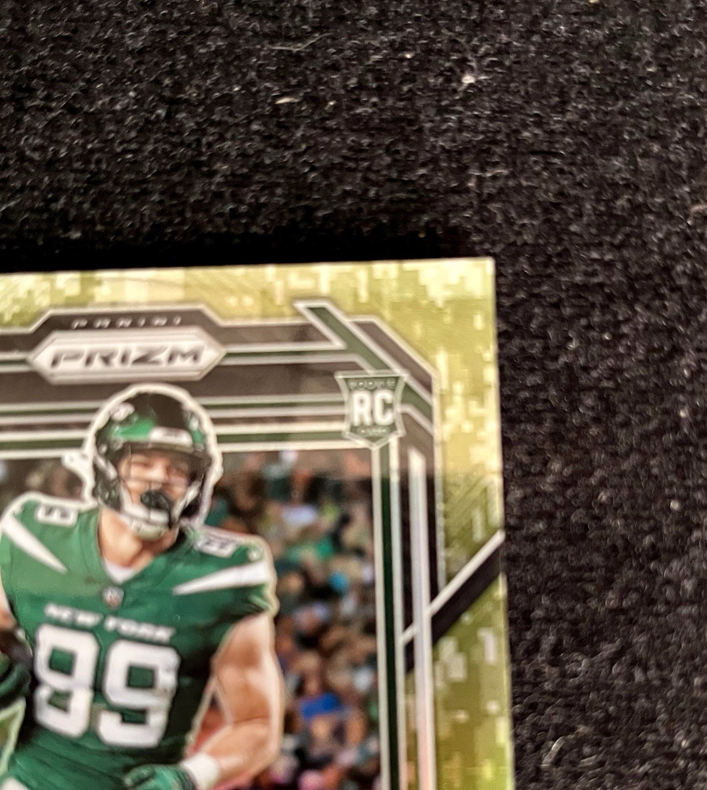 2022 Panini Prizm Football Jeremy Ruckert NYJ Rookie Auto Gold Refractor #07/25  view 5