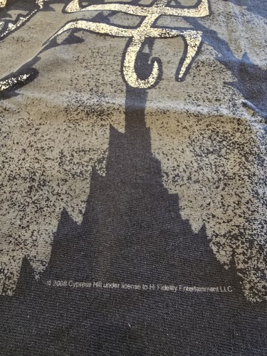 Cypress Hill Black Shirt Sz Large AOP Rap Band Weed Skull Logo RARE Pro Sample - Picture 5 of 5