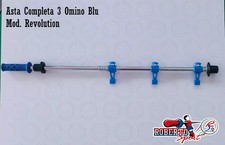ASTA COMPLETA PER CALCIO BALILLA 3 OMINO BLU MODELLO REVOLUTION ROBERTO SPORT
