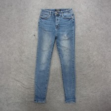 Judy Blue Skinny Jeans Womens 7/28 Blue Medium Wash Distressed Stretch Denim