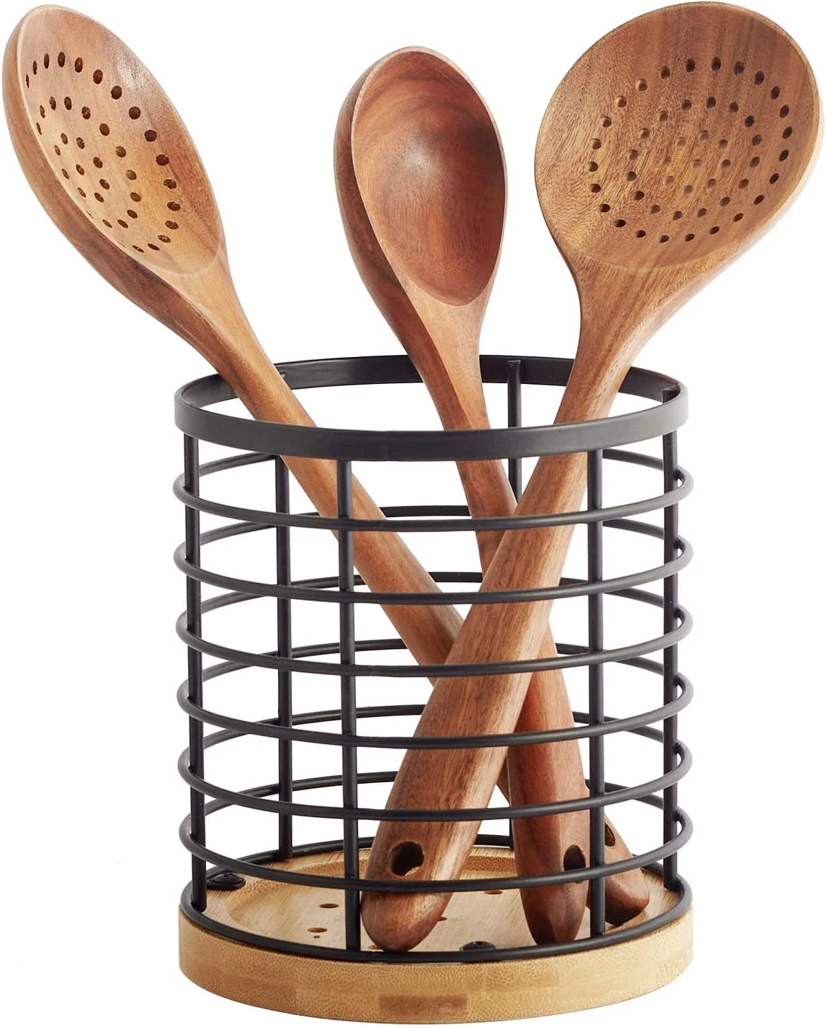 WDT Tool Utensil Holder for Kitchen Counter - 5.2" X 5.2" X 6" Large round with