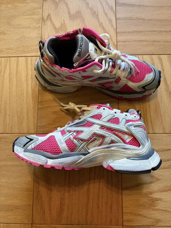 Balenciaga Runners White and Pink - Image 3 of 4