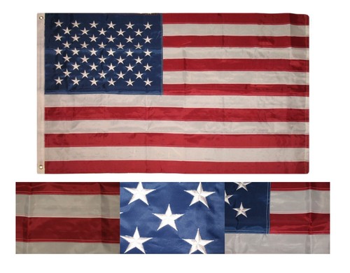 12x18 Estados Unidos Barco Americano Bandera Resistente Nailon Bordado Estrellas EE. UU. - Imagen 2 de 9