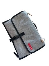 Diaper Changing Pad Station Portable Gray Clutch Organizer Baby