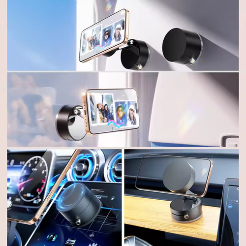 360 Vacuum Strong Magnetic Phone Holder Suction Cup Car Stand Foldable Car Mount - Picture 4 of 16