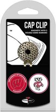 New Wisconsin Badgers Team Golf Ball Marker Set with 2 Golf Ball Markers