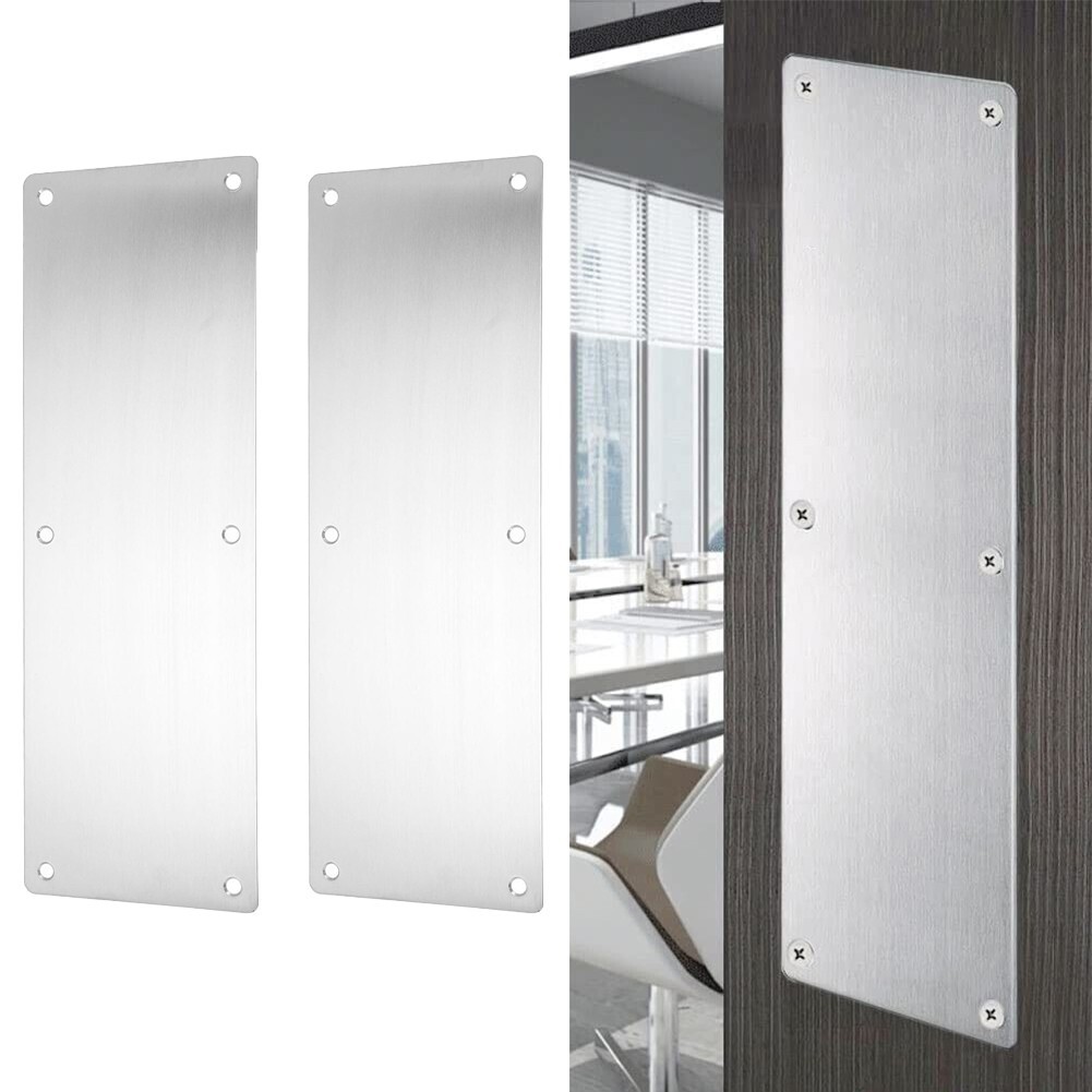 Stylish Silver Kick Plate for Interior or Exterior Doors Easy to