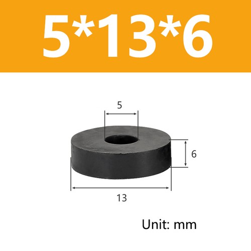 Schwarz Rund Gummi Stoß Dämpfung Pad Abstandshalter Abstandsscheibe Innendurchmesser 2 mm - 56 mm - Bild 20 von 206