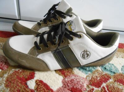 Uncle Sam Herren Halb Schuhe EU 45 CANVAS SNEAKERS weiß Marke Design Neu Mode