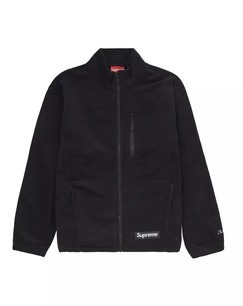 Supreme/Polartec Zip Fleece Jacket Medium Black New