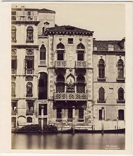 GF046 Venise Venezia palazzo Fasan grand canal albumen vintage print
