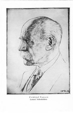 1937 Historical Picture Document Self Portrait Fridtjof Nansen & Icefall
