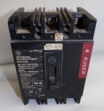 WESTINGHOUSE CIRCUIT BREAKER, MCP03150R, 3 POLE, 15 AMP, 600 VAC