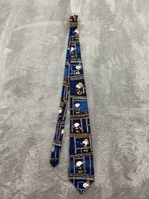 Vintage Peanuts Snoopy Charlie Brown Neck Tie Silk Mr. Fix It Construction Work