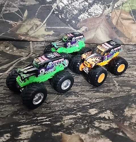Hot Wheels Monster Jam Grave Digger Trucks Lot Bad Bone