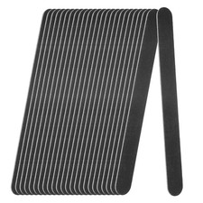 25pcs Nail File, 100/180 Grit Thin Fingernail File, Double-Sided Nail File,Black