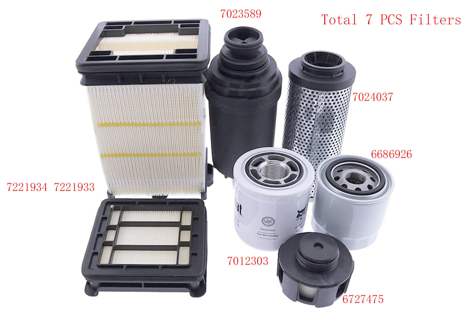 Filter Service Kit for Bobcat 6692337 6727475 7012303 7286322 7221933 7023589