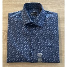 Van Heusen Stain Shield Men's 15-15.5 34/35 Regular Fit Shirt Night Blue NEW