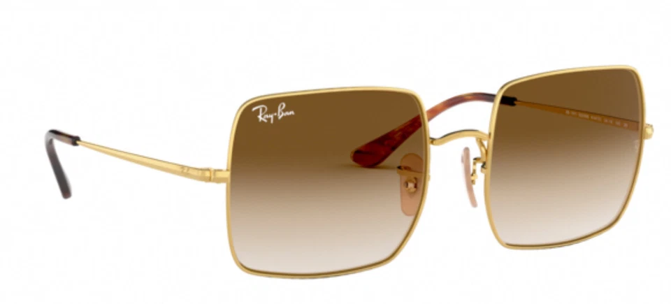 Original RAY BAN Sqare 1971 914751 Metall Unisex Braun Verlauf Sonnenbrille Neu - Bild 1 von 4