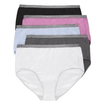 Hanes Just My Size Women's Stretch Brief Underwear, 5-Pack