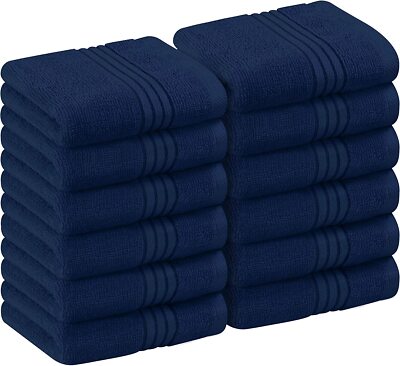 Washcloth Towels Set Pack of 12 Towel Premium Cotton 600 GSM 12x12'' Utopia Towel