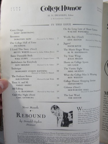 College Humor Magazine #78, Jun. 1930 GD/VG Rolf Armstrong Cover! - Picture 3 of 4