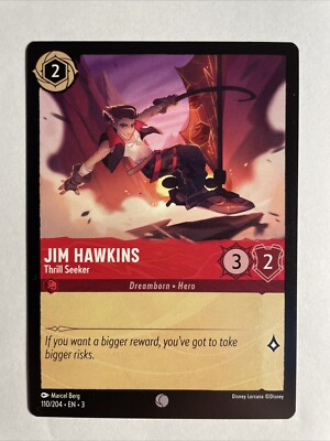 1x Lorcana Jim Hawkins Thrill Seeker NM/M Disney