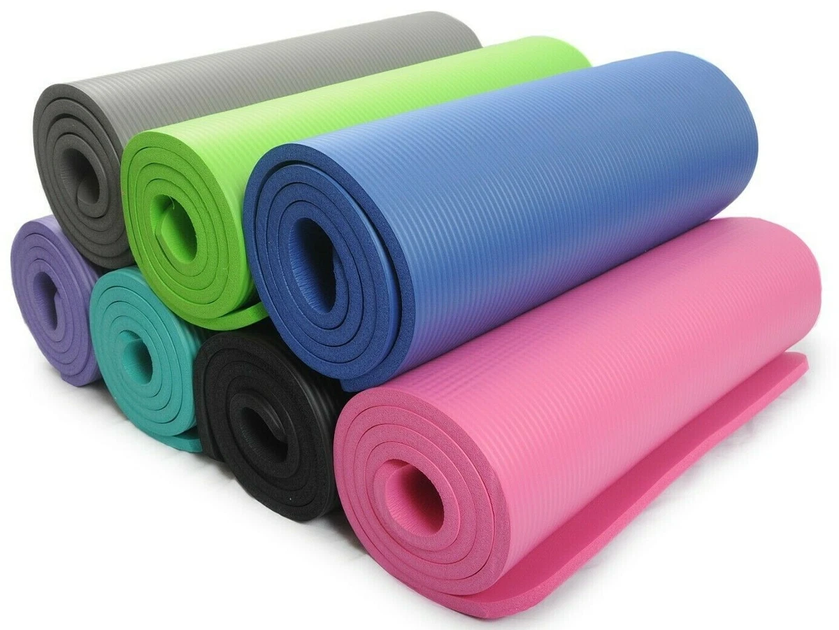 Yoga Mat 15MM Thick Gym Workout Fitness Pilates Women Exercise Mat Non Slip  UK