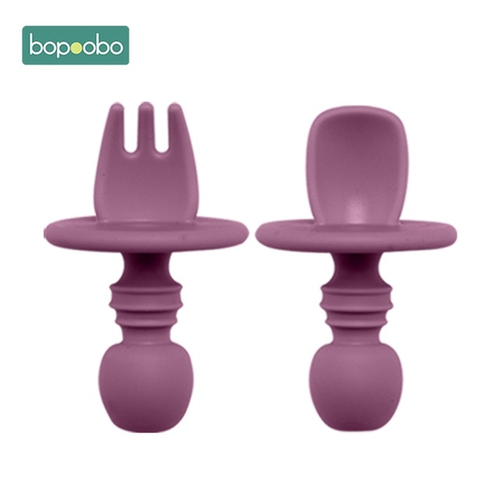 2Pc Baby Silicone Spoon Feeding Set Kid Dishes Toddlers Infant Feeding Accessori - Picture 9 of 28