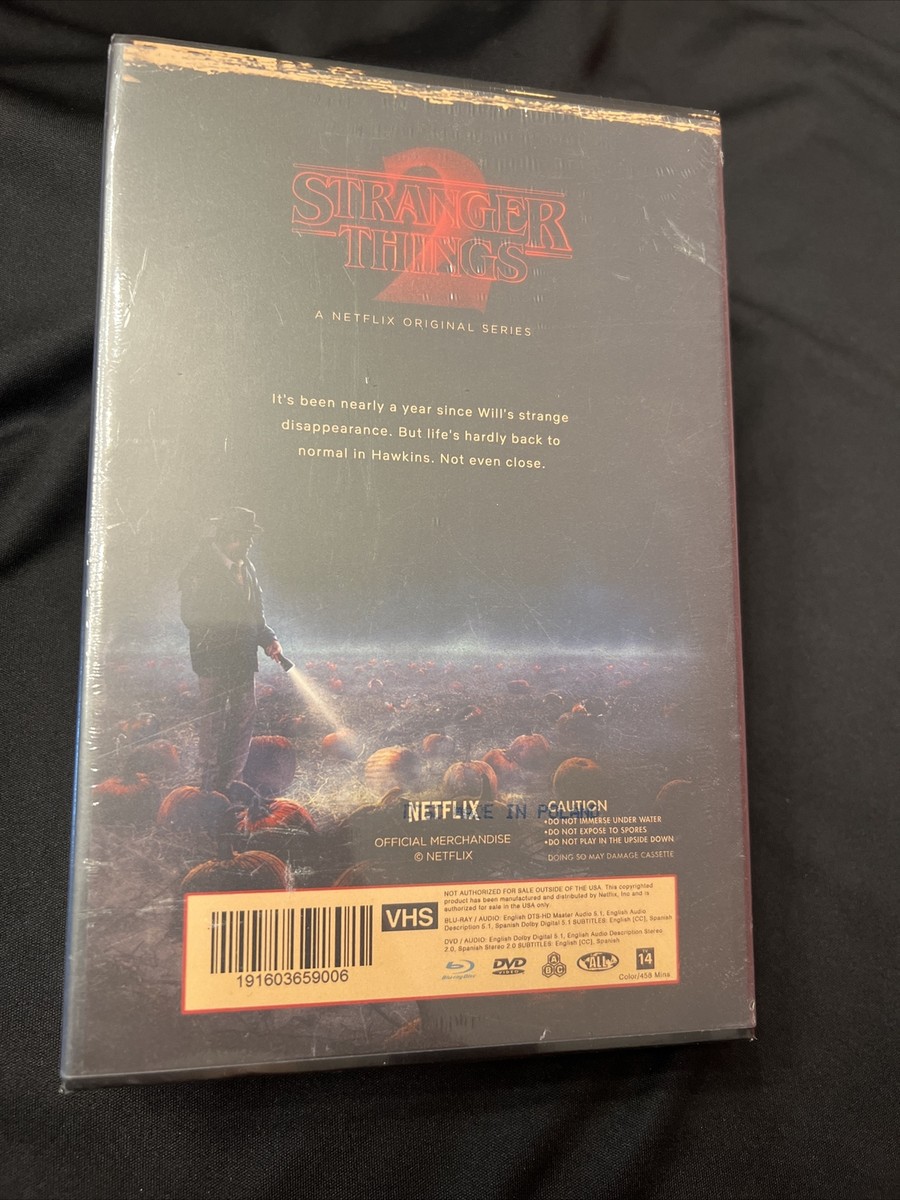 STRANGER THINGS SEASON 2 BLU-RAY /DVD VHS CASE Netflix TV Show 