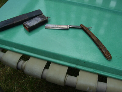 Vtg JA Henckels Germany Twin Works #412 Straight Razor Original Box VERY GOOD