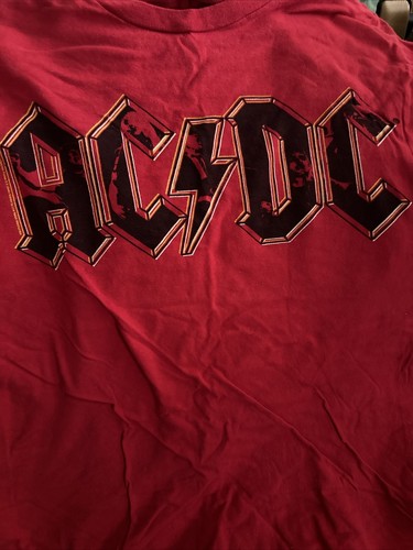 Red AC/DC Tshirt Size M | eBay.de