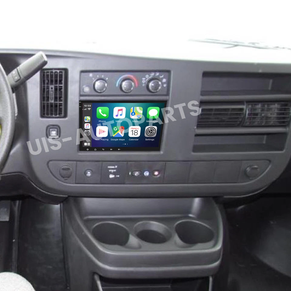 Para Chevrolet Express Van 2008-2024 Android13 Apple CarPlay Coche Radio Estéreo GPS Foto 3 de 4
